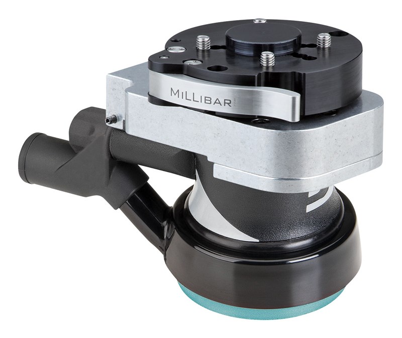 3-1/2" (89 mm) Dia. Lijadora orbital aleatoria robótica Dynorbital Supreme de aspiración centralizada, 0,28 CV, 12.000 